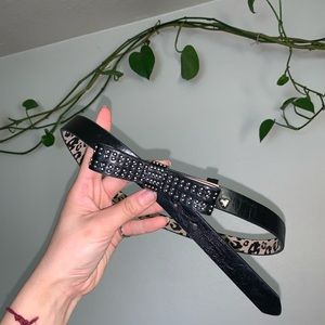 VINTAGE BETSEY JOHNSON BLACK STUDDED BELT
